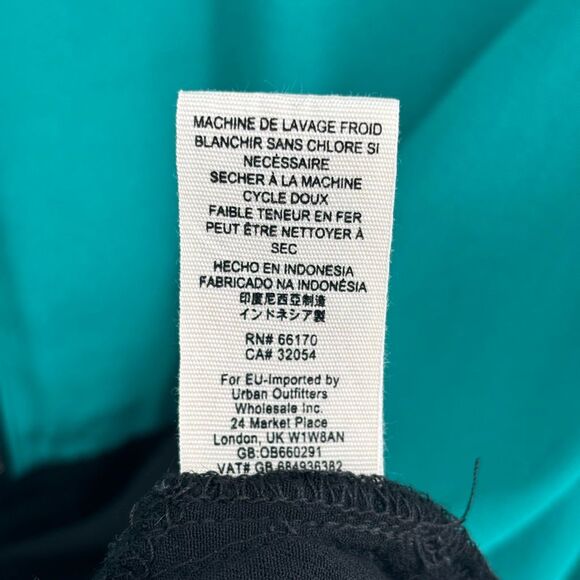 Free People Colorblock Oversize Half Zip Tunic Top Green Black Drawstring XS/SM - Picture 10 of 10